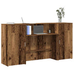 Empfangstheke Altholz-Optik 200x50x103,5 cm Holzwerkstoff