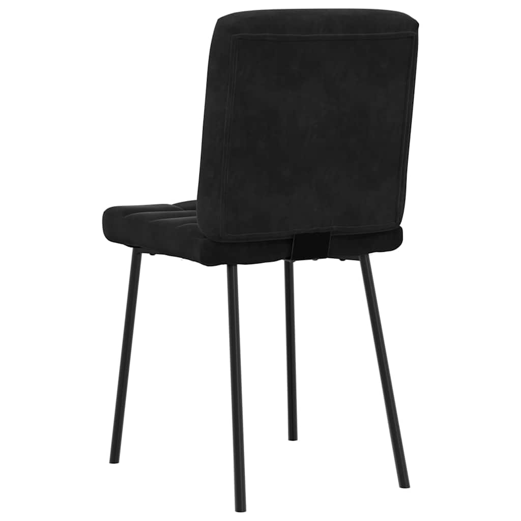 Esszimmerstühle 2 Stk. Schwarz Samt