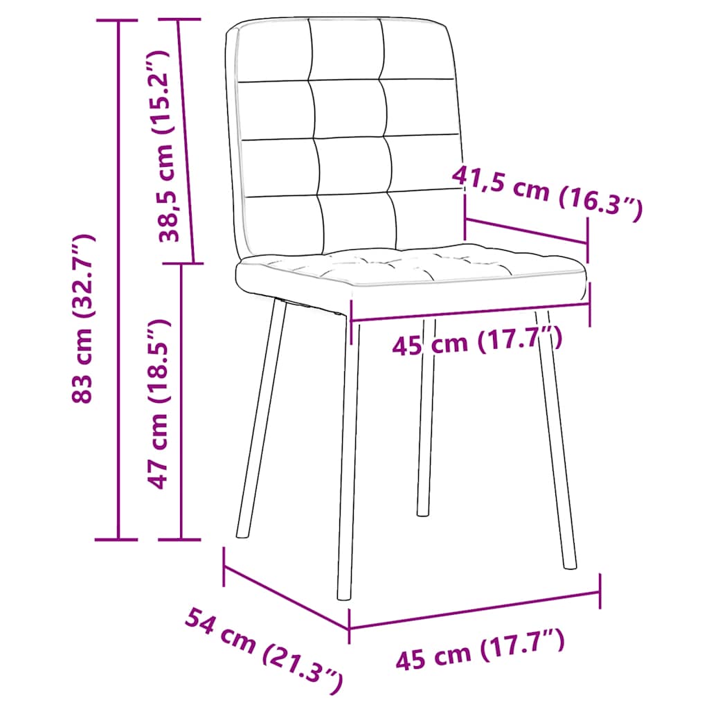 Esszimmerstühle 2 Stk. Schwarz Samt