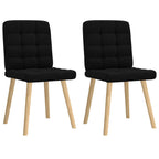 Esszimmerstühle 2 Stk. Schwarz Stoff