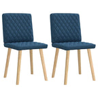 Esszimmerstühle 2 Stk. Blau Stoff
