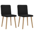 Esszimmerstühle 2 Stk. Schwarz Stoff
