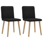 Esszimmerstühle 2 Stk. Schwarz Stoff
