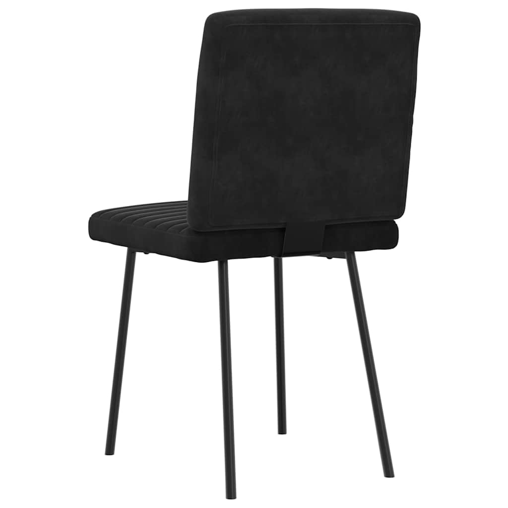 Esszimmerstühle 2 Stk. Schwarz Samt