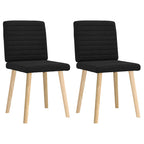 Esszimmerstühle 2 Stk. Schwarz Stoff