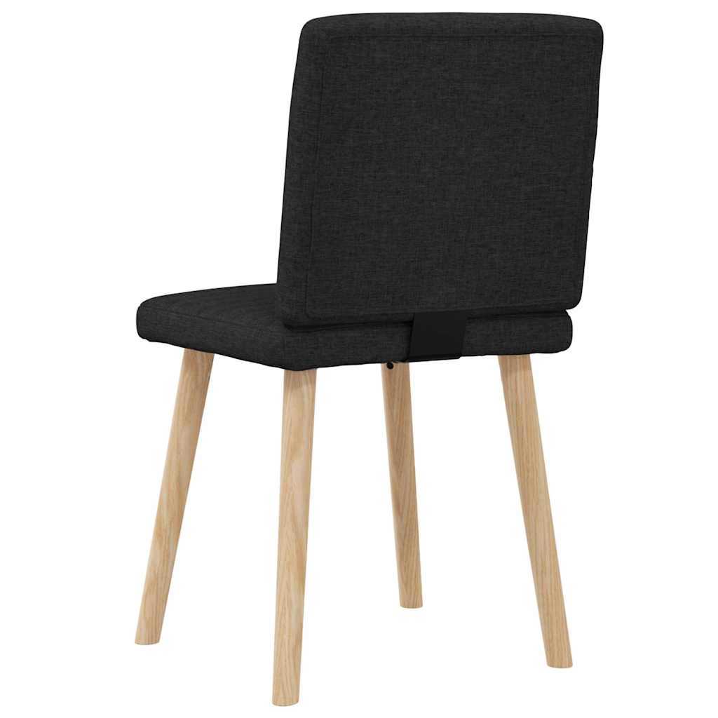 Esszimmerstühle 2 Stk. Schwarz Stoff