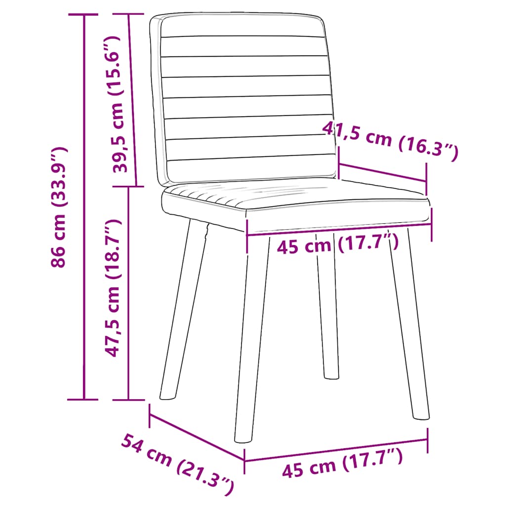 Esszimmerstühle 2 Stk. Dunkelbraun Stoff