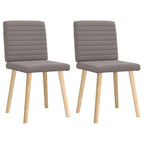 Esszimmerstühle 2 Stk. Taupe Stoff