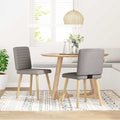 Esszimmerstühle 2 Stk. Taupe Stoff