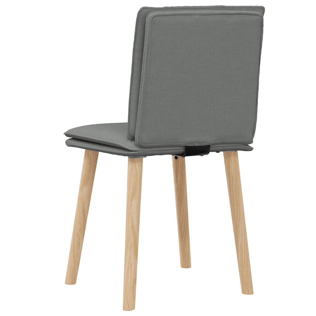 Esszimmerstühle 2 Stk. Dunkelgrau Stoff