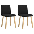 Esszimmerstühle 2 Stk. Schwarz Stoff