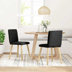 Esszimmerstühle 2 Stk. Schwarz Stoff