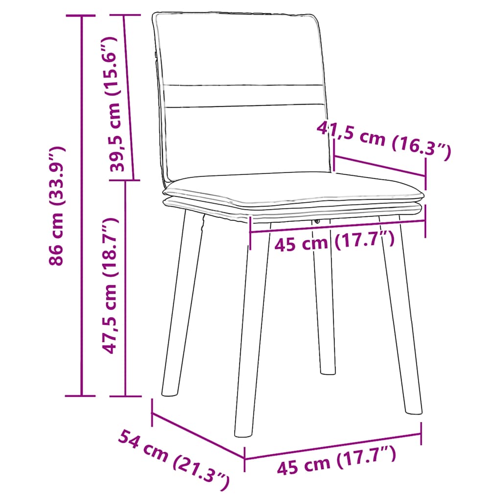 Esszimmerstühle 2 Stk. Schwarz Stoff