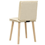 Esszimmerstühle 2 Stk. Creme Stoff