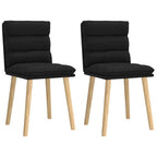 Esszimmerstühle 2 Stk. Schwarz Stoff
