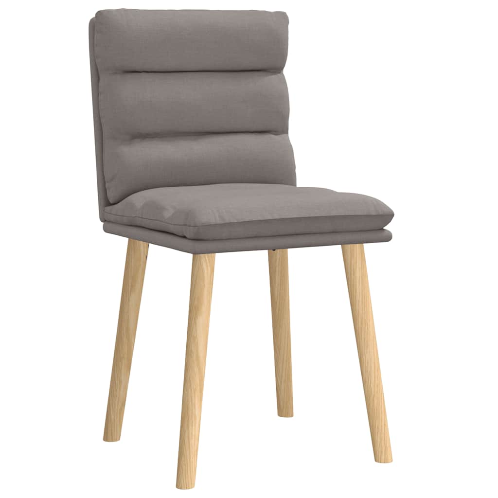 Esszimmerstühle 2 Stk. Taupe Stoff
