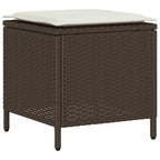 6-tlg. Garten-Sofagarnitur mit Kissen Braun Poly Rattan