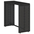 5-tlg. Garten-Sofagarnitur Kissen Stapelbar Schwarz Poly Rattan