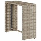 5tlg. Garten-Sofagarnitur Kissen Stapelbar Hellgrau Poly Rattan