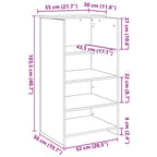 Empfangstheke Grau Sonoma 55x50x103,5 cm Holzwerkstoff