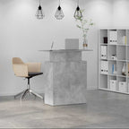 Empfangstheke Betongrau 100x40x104 cm Holzwerkstoff