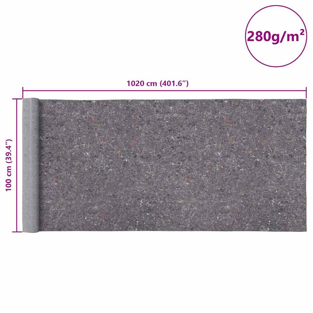 Rutschfeste Malervliese 2 Stk. 10 m 280 g/m² Grau