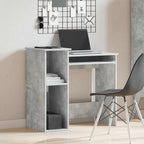 Schreibtisch mit Regalen Betongrau 84x40x78 cm Holzwerkstoff