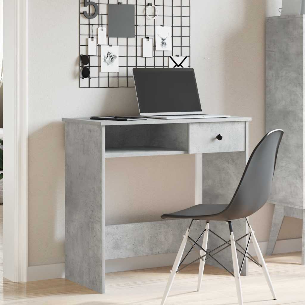 Schreibtisch Betongrau 80x40x75 cm Holzwerkstoff