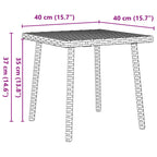 Garten-Couchtisch Rechteckig Grau 40x40x37 cm Poly Rattan