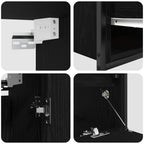 Badezimmermöbel-Set mit Regal 5 pcs Schwarz Holzwerkstoff