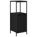 Badezimmermöbel-Set mit Regal 5 pcs Schwarz Holzwerkstoff