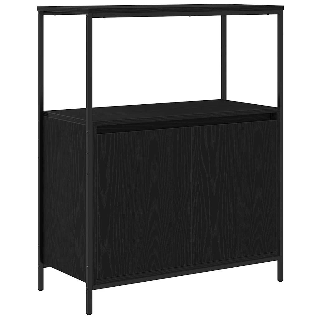 Badezimmermöbel-Set mit Regal 5 pcs Schwarz Holzwerkstoff