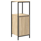 Badezimmermöbel-Set mit Regal mit Tür 5 pcs Beige Holzwerkstoff