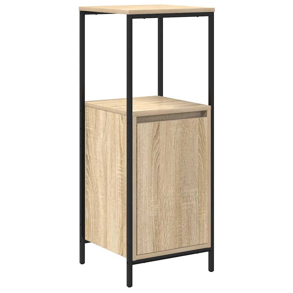 Badezimmermöbel-Set mit Regal mit Tür 5 pcs Beige Holzwerkstoff