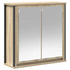 Badezimmermöbel-Set mit Regal mit Tür 5 pcs Beige Holzwerkstoff