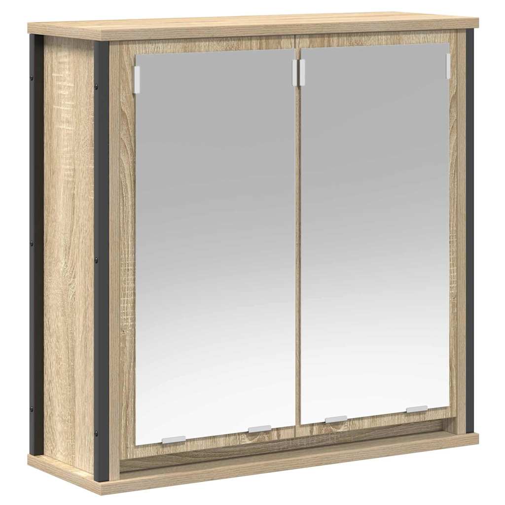 Badezimmermöbel-Set mit Regal mit Tür 5 pcs Beige Holzwerkstoff