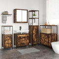 Badezimmermöbel-Set mit Regal mit Tür 5 pcs Braun Holzwerkstoff