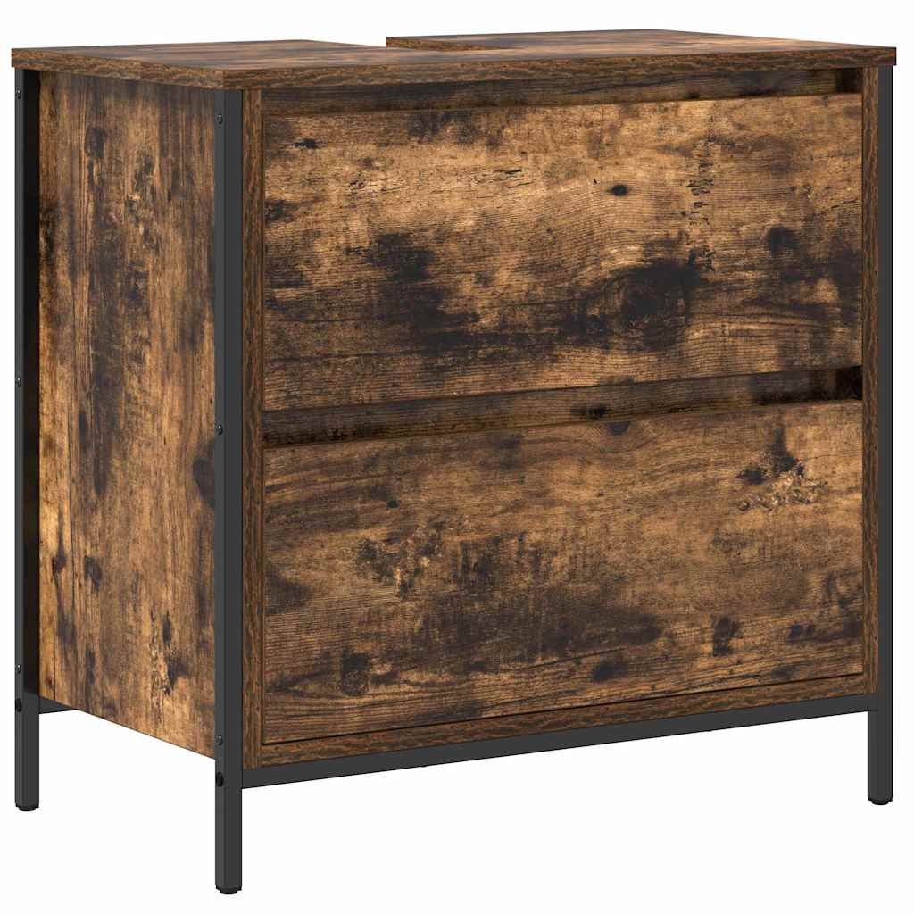 Badezimmermöbel-Set mit Regal mit Tür 5 pcs Braun Holzwerkstoff
