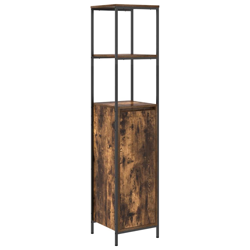 Badezimmermöbel-Set mit Regal mit Tür 5 pcs Braun Holzwerkstoff