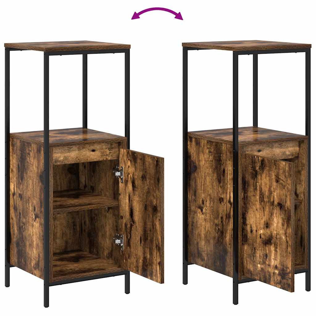 Badezimmermöbel-Set mit Regal mit Tür 5 pcs Braun Holzwerkstoff