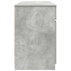 Schreibtisch mit Regal Betongrau 140 x 49 x 76 cm Holzwerkstoff