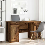 Schreibtisch mit Regal Altholz 140 x 49 x 76 cm Holzwerkstoff