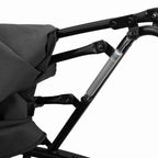 Outdoor-Loungebett mit Dach und Kissen Schwarz Poly Rattan
