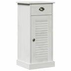 Badezimmermöbel-Set 3 pcs Antik Weiß Massives Kiefernholz