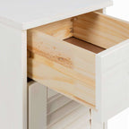 Badezimmermöbel-Set 4 pcs Antik Weiß Massives Kiefernholz