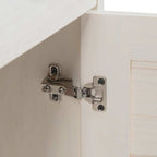 Badezimmermöbel-Set 4 pcs Antik Weiß Massives Kiefernholz