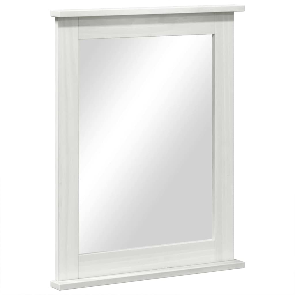 Badezimmermöbel-Set 4 pcs Antik Weiß Massives Kiefernholz