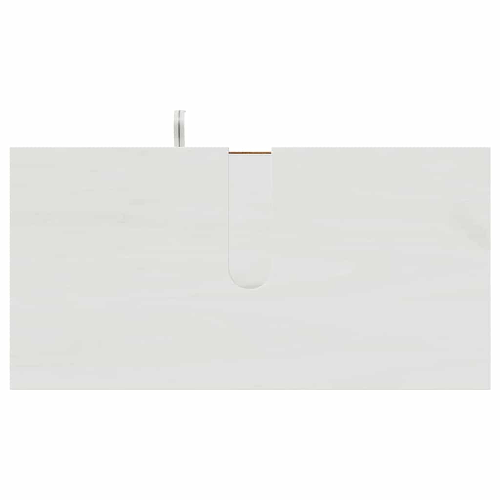 Badezimmermöbel-Set 4 pcs Antik Weiß Massives Kiefernholz