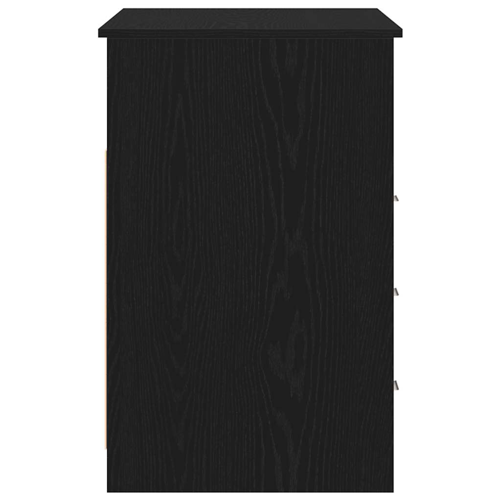 Schreibtisch mit Schubladen Schwarz Eichen-Optik 102x50x76 cm