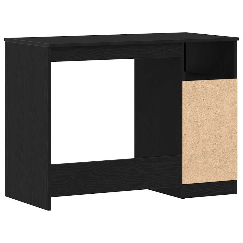 Schreibtisch mit Schubladen Schwarz Eichen-Optik 102x50x76 cm